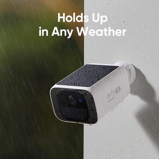 Eufy Security Solocam S220, Solar Security Camera, Wireless Outdoor Camera, Continuous Power, 2K Resolution, Wireless, 2.4 Ghz Wi-Fi, No Monthly Fee, Homebase 3 Compatible
